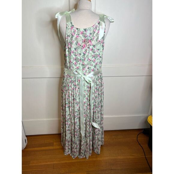 Hot Topic Sanrio colab Mint Floral Clocks & Gears Midi Dress - Picture 8 of 9